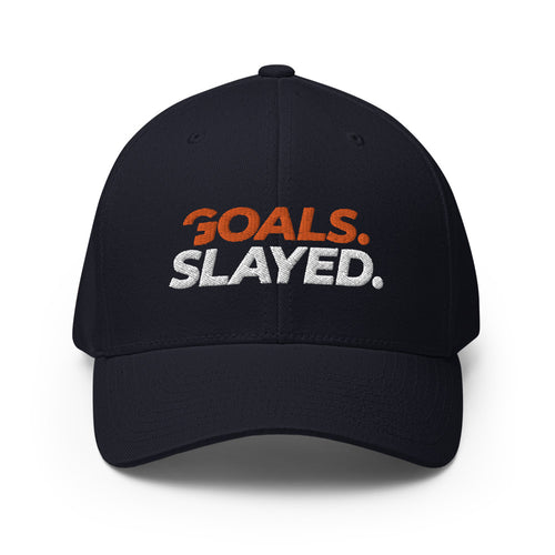 Goals. Slayed. Structured Flex-Fit Cap